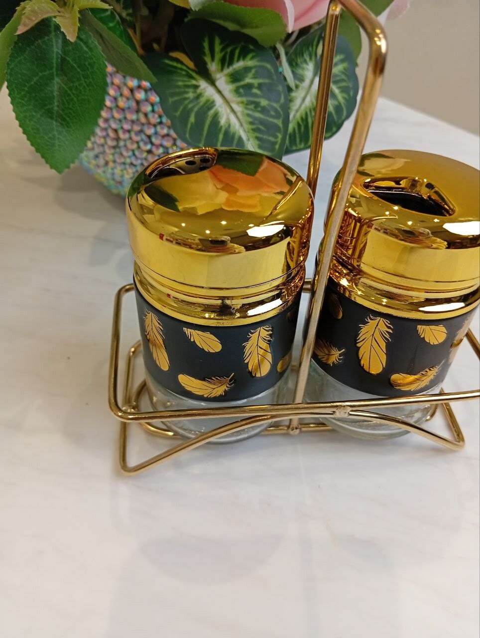 Контейнер для специй, солонка, черного цвета набор 2 шт, красивый модель