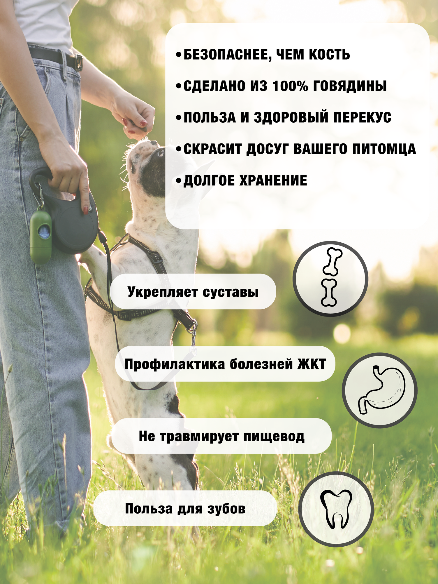 Лакомство для собак. WILDDOG. Трахея говяжья 100 гр. Размер: S 2-5см , для всех пород собак. — фото 1