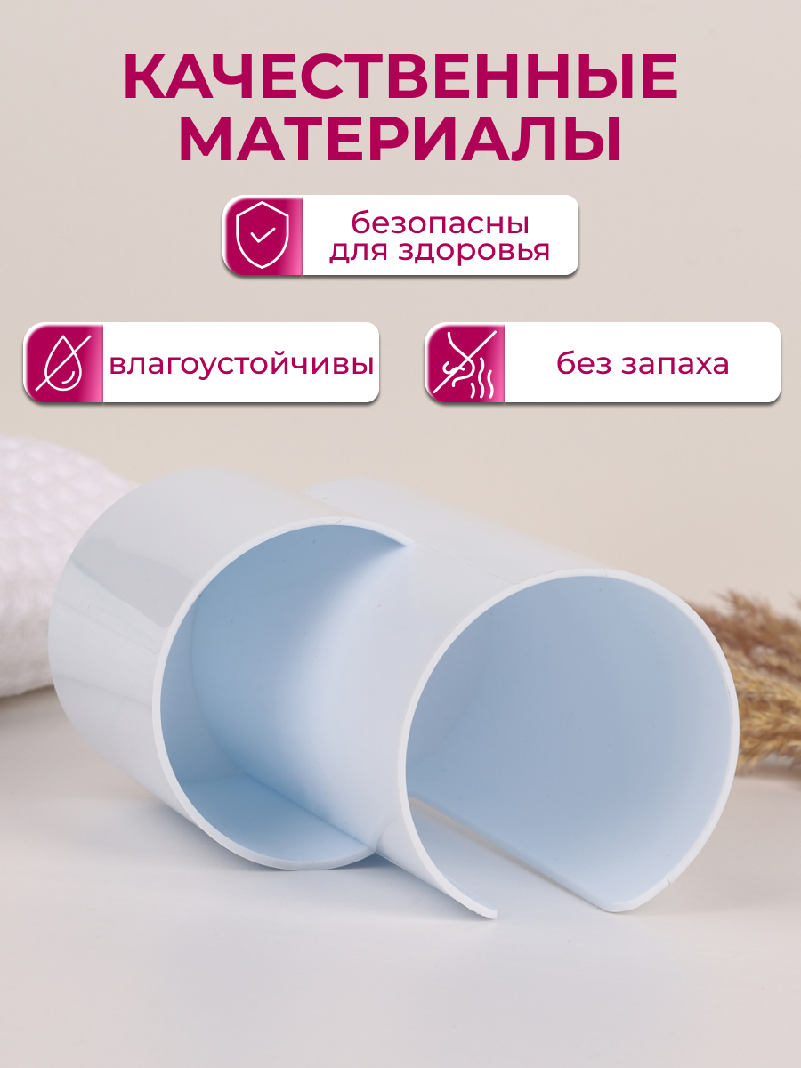 Органайзер для ватных дисков и палочек, белый, Glädje. Контейнер для косметики. — фото 1