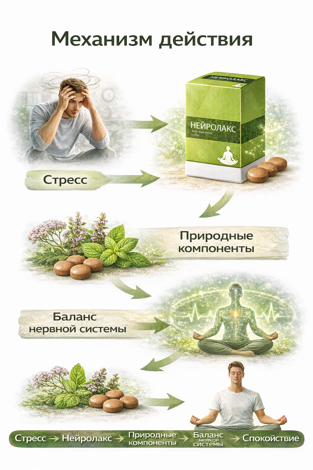 Нейролакс № 40 Успокоительное средство на основе травяных экстрактов. Усимлик экстрактларидан Тинчлантирувчи восита — фото 1