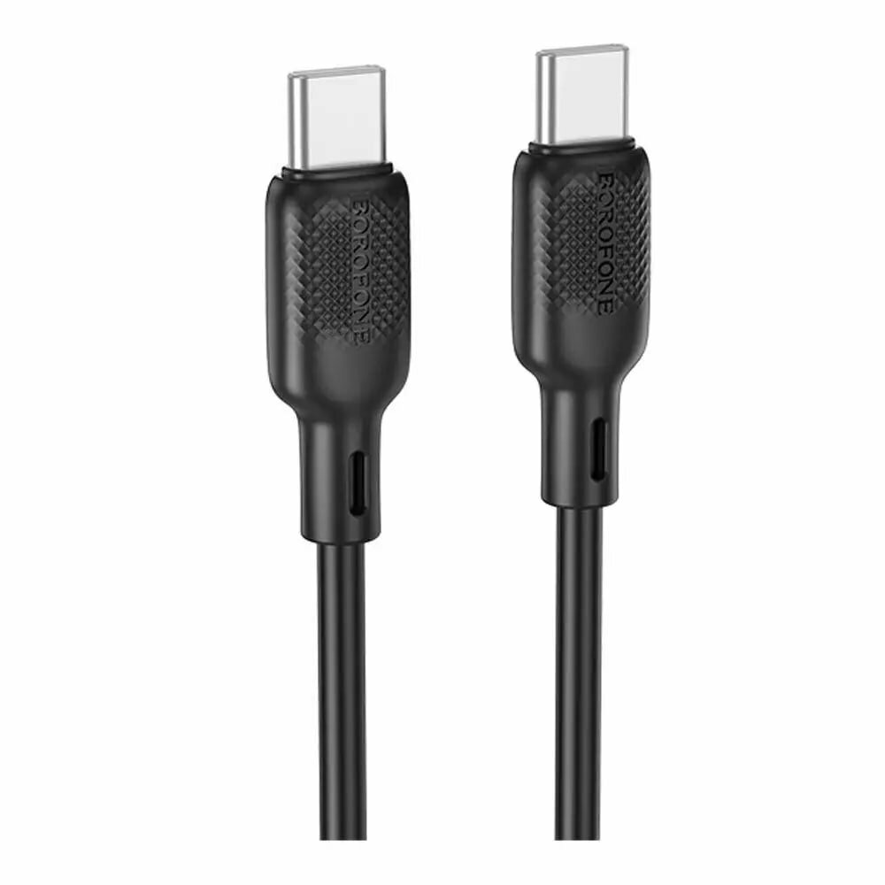Кабель USB BOROFONE Lenny BX113, Type-C 3A, 2 м, чёрный, силиконовый — фото 1