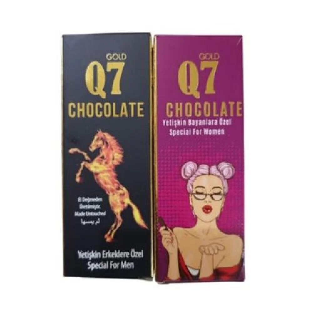 Шоколад афродизиак Q7 для женщин и мужчин, возбуждающий шоколад, 2 штука (для 1 шт мужчины и 1шт женщины)