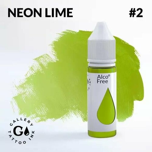 фото Краска для тату neon lime gallery tattoo ink, 50 мл