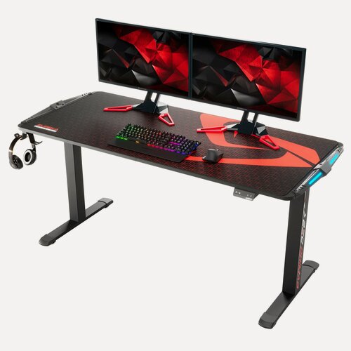 Изображение товара Стол для для компьютера c электрической регулировкой по высоте и RGB-подсветкой EUREKA ERK-EGD-S62B