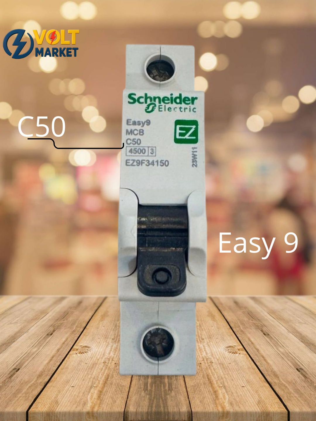 Easy9 1P 50A C 4.5kA Schneider avtomatik o'chirgichi