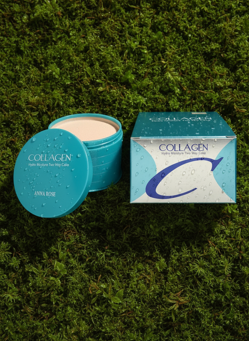 Пудра Collagen Hydro Moisture Two Way Cake Anna Rose 5в1 SPF25+/PA++ №13 — фото 1