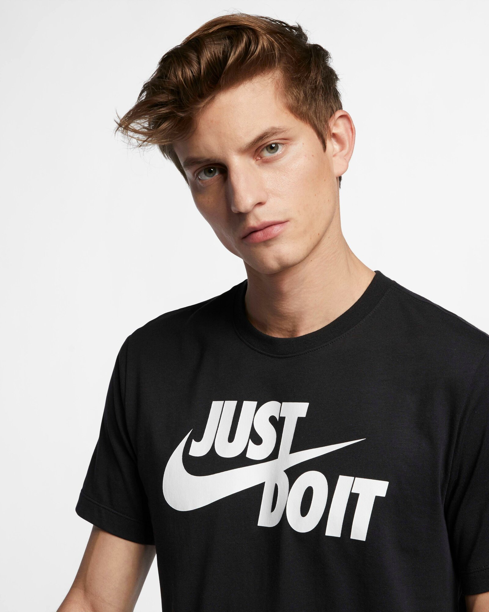 Футболка NIKE JUST DO IT, 1 шт., размер M, черный/белый — фото 1