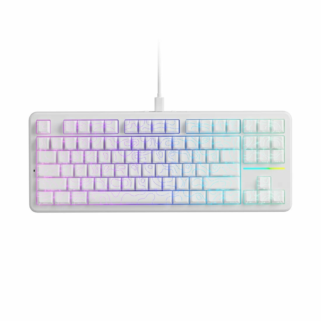 Механическая клавиатура Eweadn X87HE WHITE CONTOUR, проводная, для игровых компьютеров