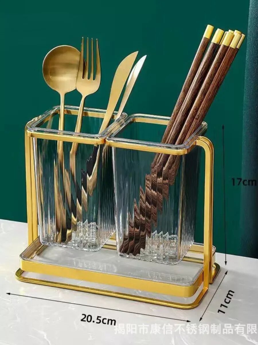 Настольная подставка для приборов, удобная, компактная, съемная вставка, поддон для влаги