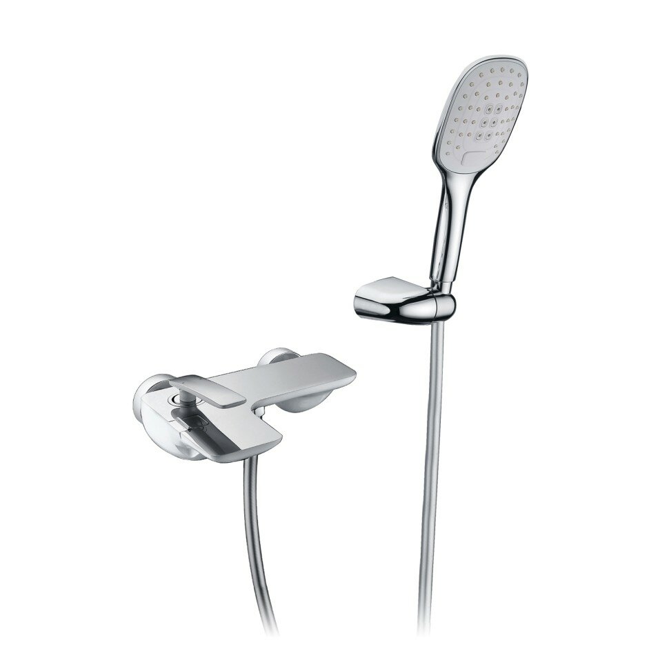 Смеситель для ванны с душем Timo Helmi 4014/00-16Y хром-белый