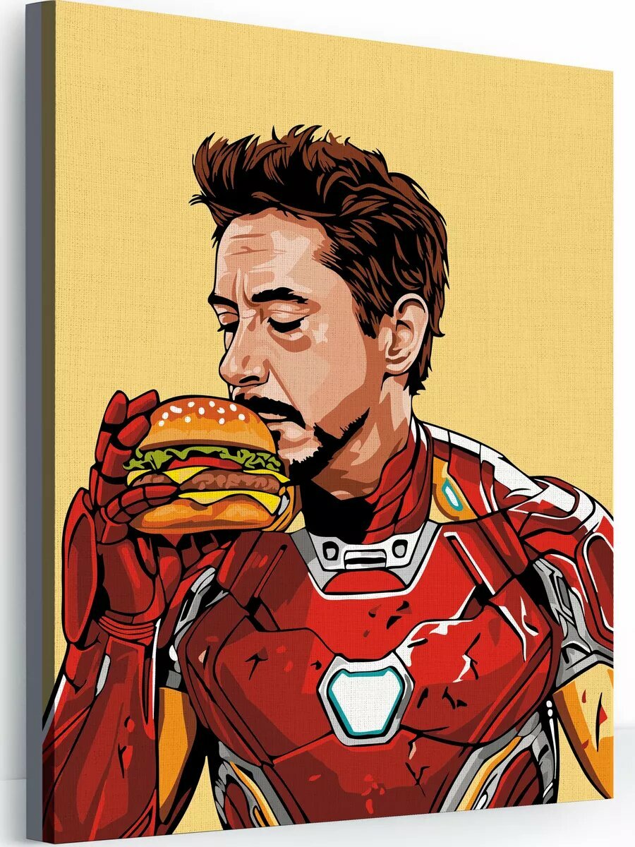 Картина по номерам на холсте с подрамником 40х50 см Железный аппетит