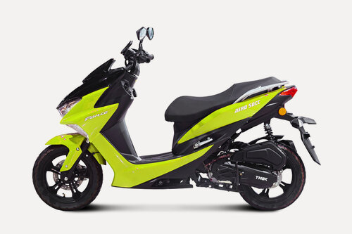 Изображение товара Скутер TMBK "AERO", 50сс, бензиновый, электростартер, зеленый/черный