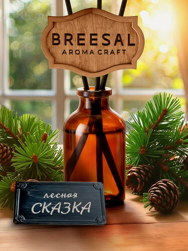 Изображение товара Диффузор для дома с палочками, Breesal Craft Лесная сказка, 28 мл