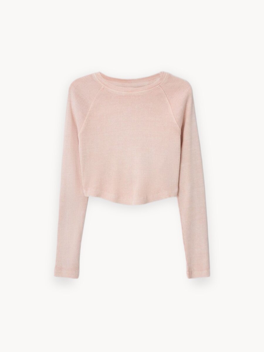 Лонгслив Sela, размер 146, Дымчатый розовый