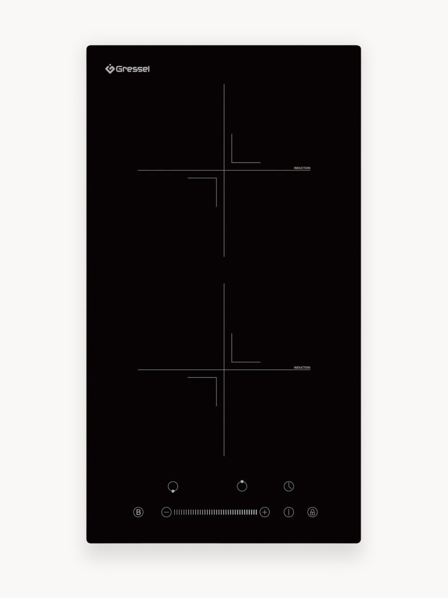 Встраиваемая индукционная варочная панель GRESSEL U30I72S001, 30 см, 3500Вт, Slider control
