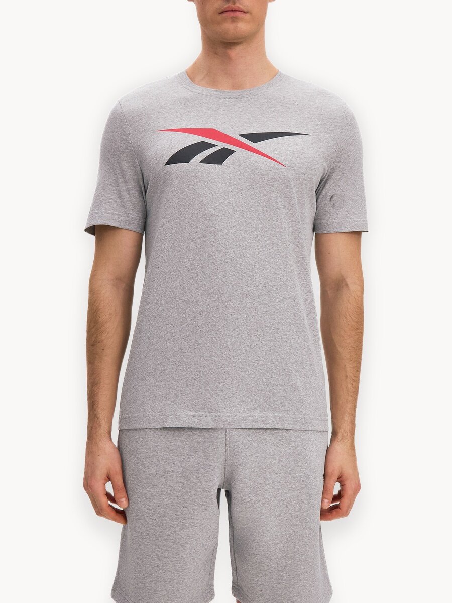 Футболка Reebok GS VECTOR, размер XS INT, серый/красный