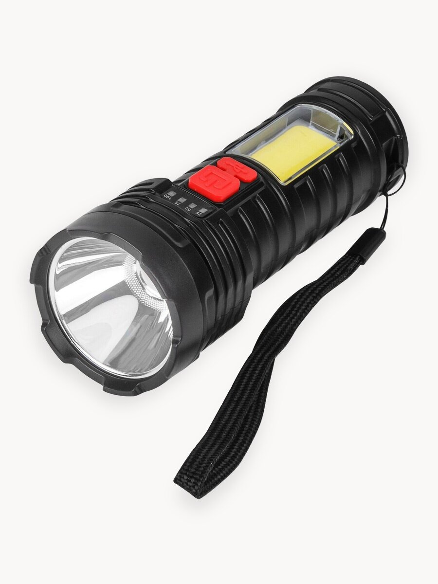 Фонарь ручной светодиодный аккумуляторный 3Вт+3Вт юпитер (JP1052)