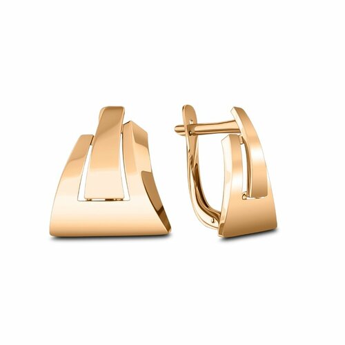 фото Серьги diamant online, красное золото, 585 проба, длина 1.6 см, , прозрачный