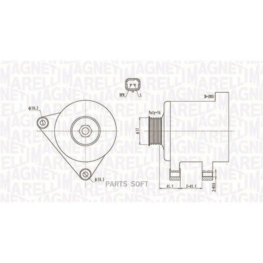 Генератор 12V 120A от официального дистрибьютора, MAGNETI MARELLI, артикул 063731741010