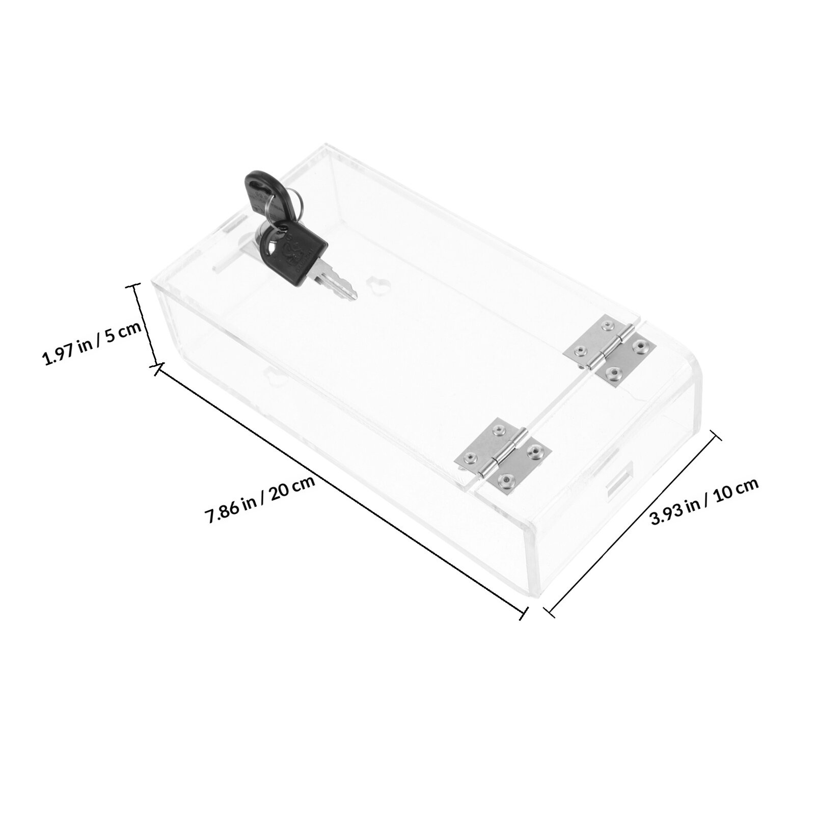 Прозрачный Шкаф Для Хранения Телефонов С Замком Размер 20.00X10.00X5.00Cm