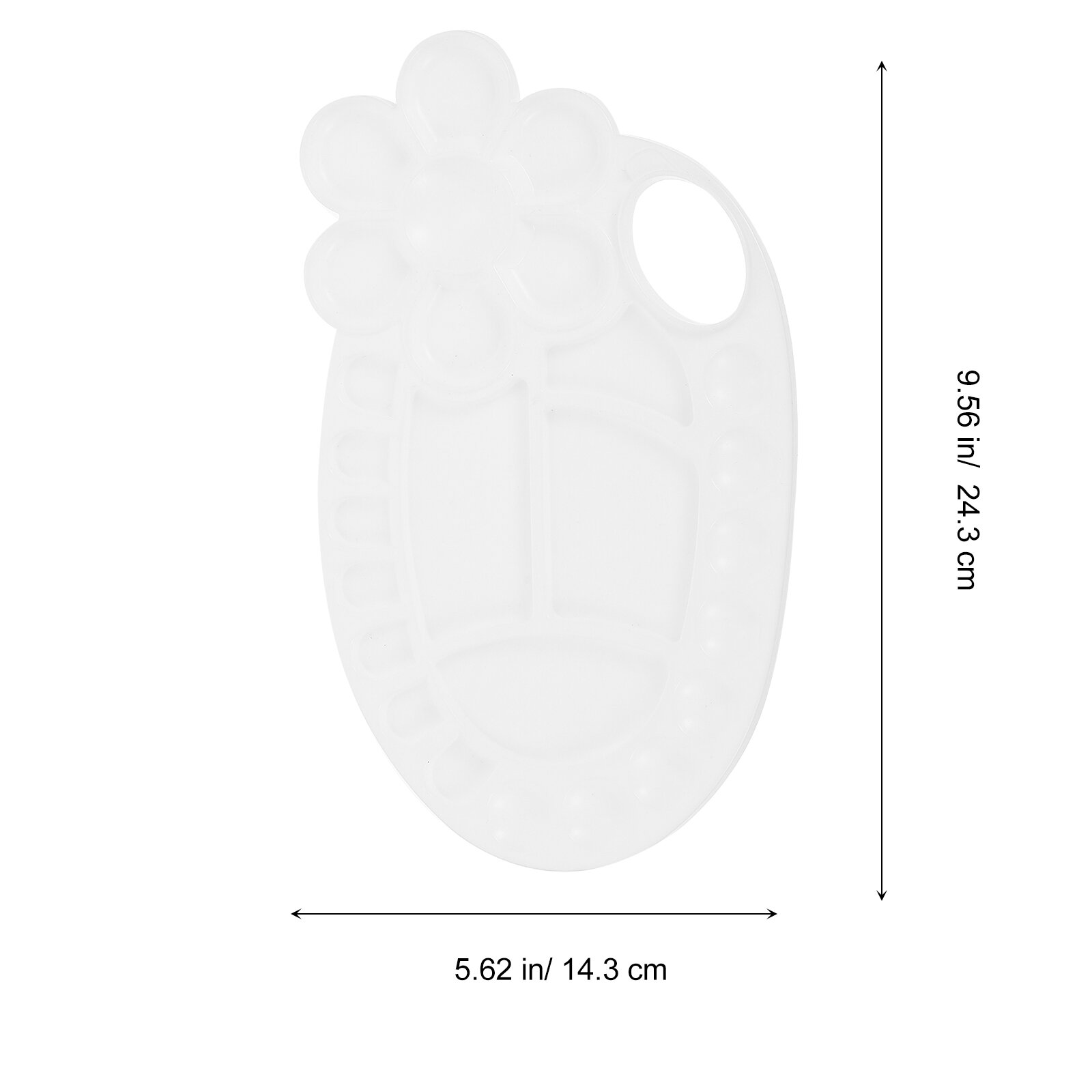 Набор Из 5 Прямоугольных Палитр Для Смешивания Красок Размер 24.3X14.3CM Белый Цвет