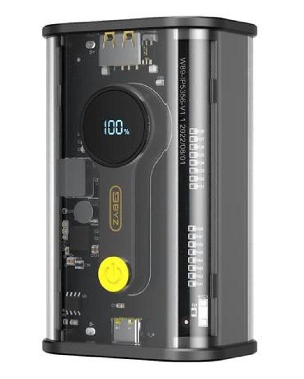 Внешний аккумулятор BYZ W90, 20000mAh, 22,5 Вт, прозрачный корпус