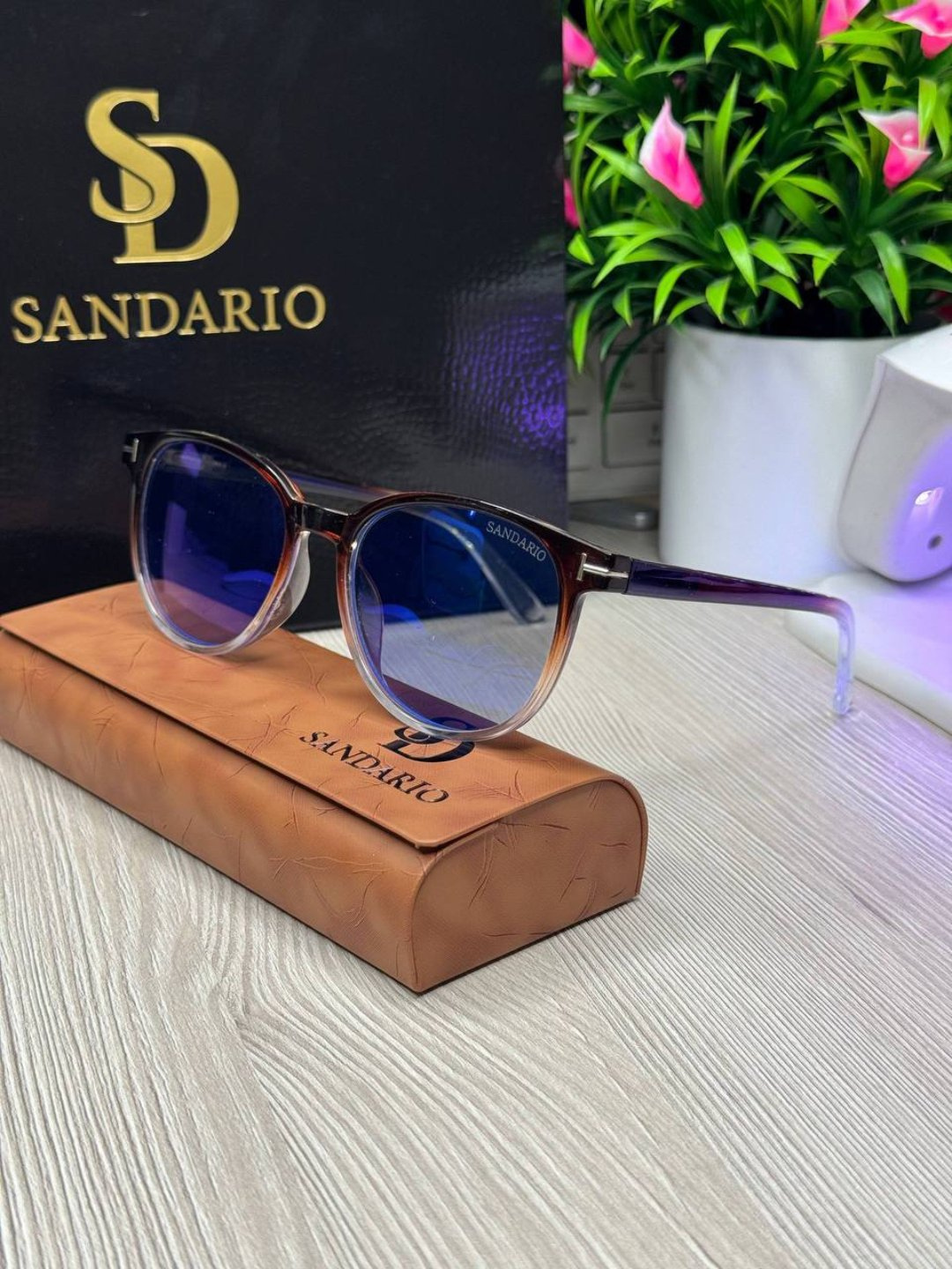 Солнцезащитные очки SANDARIO, коричневый — фото 1