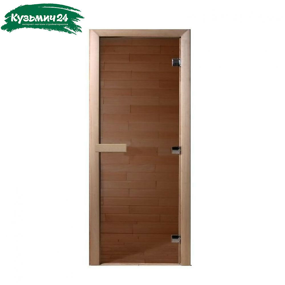 Дверь Doorwood Теплый день бронза 1900х700 мм стекло 8 мм 3 петли