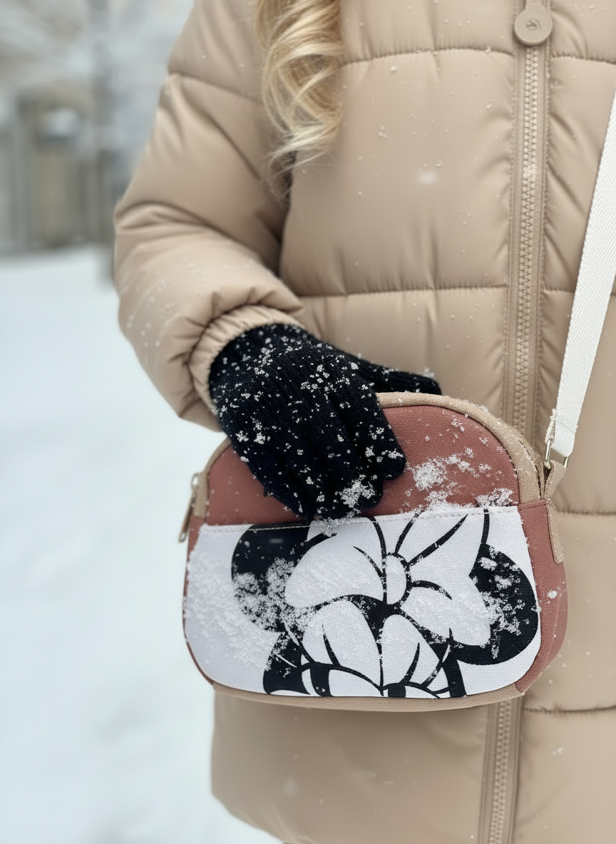 Сумка , коричневый, черный, белый — фото 1