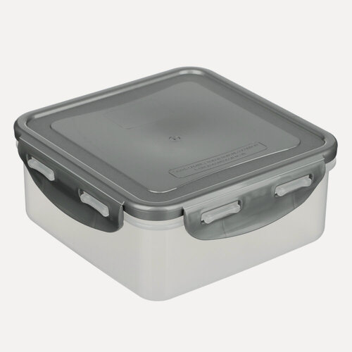 Изображение товара Контейнер герметичный для СВЧ с защелками тм Good&good, квадратный 0,9л, пластик