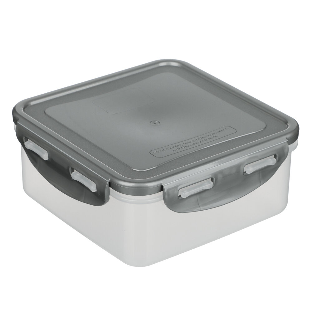 Контейнер герметичный для СВЧ с защелками тм Good&good квадратный 09л пластик