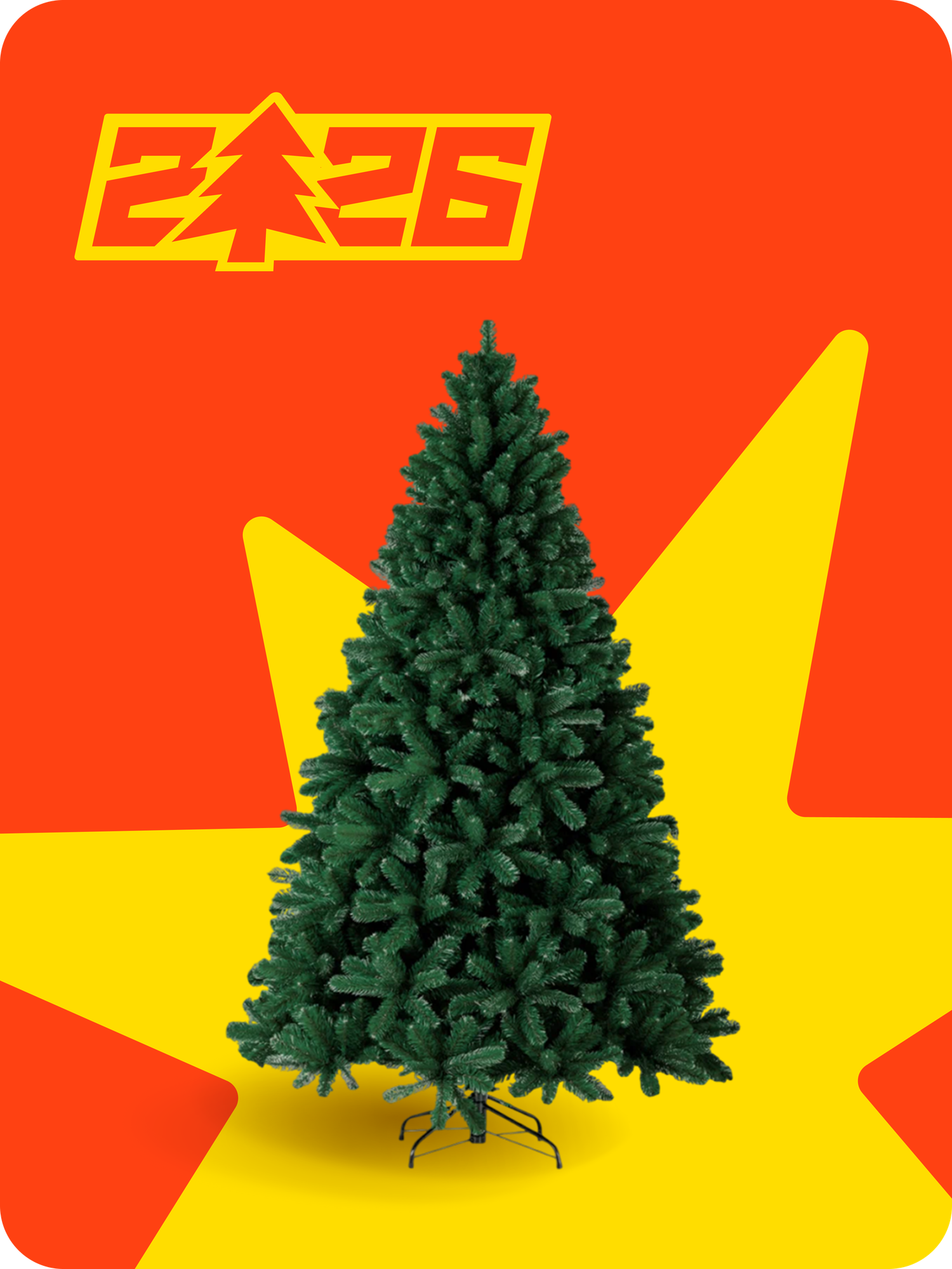 Искусственная ёлка 210 см с густой хвоей и эффектом живого дерева — пышная, роскошная новогодняя декорация