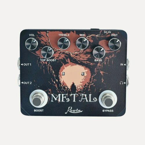 Изображение товара ROWIN LTL-03 METAL Гитарный эффект педаль с традиционными металлическими звуками супер искажения звука и наушники True обходной