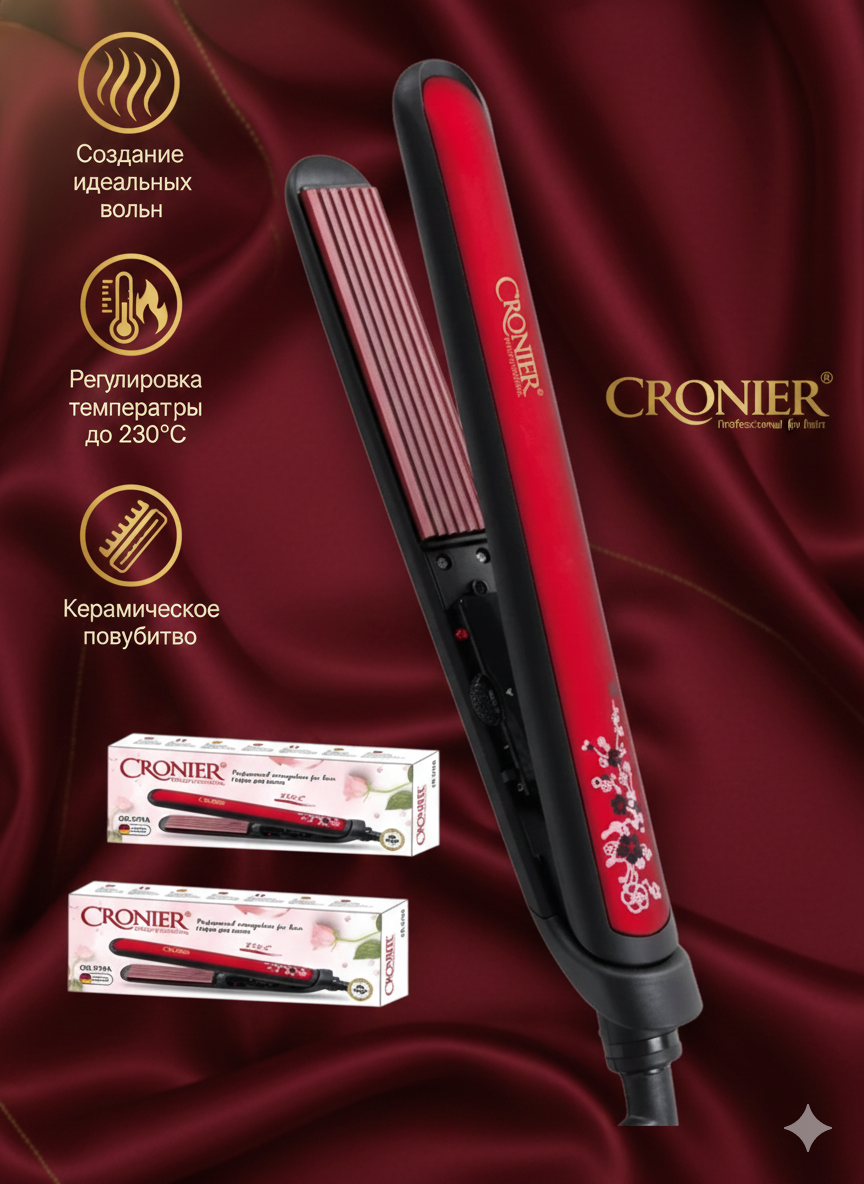 Профессиональный утюжок для волос, выпрямитель Плойка для афрокудрей и завивки волос