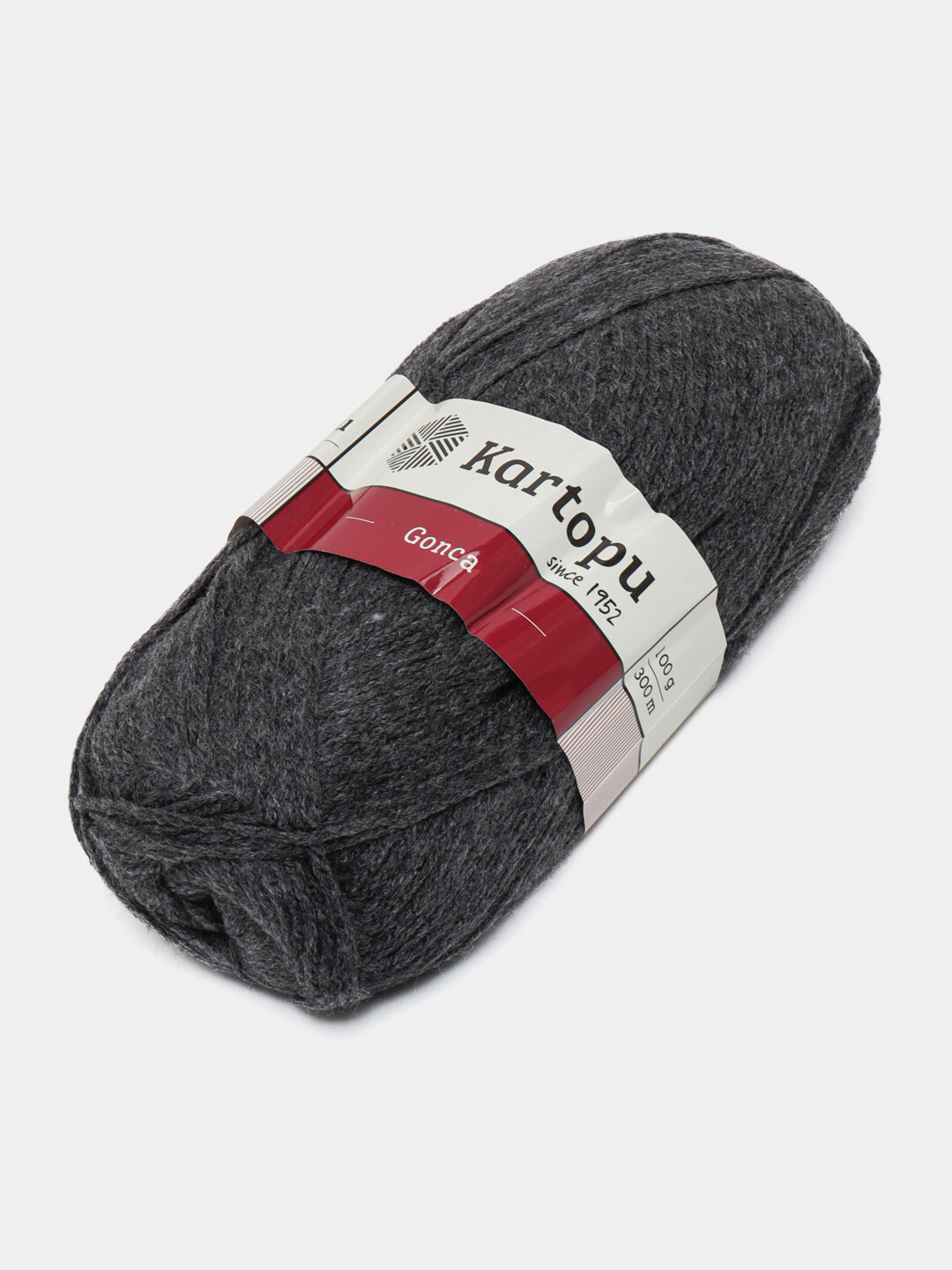 Пряжа Kartopu Gonca, для вязания, 100 % акрил, 100 гр, 300 м, темно-серая