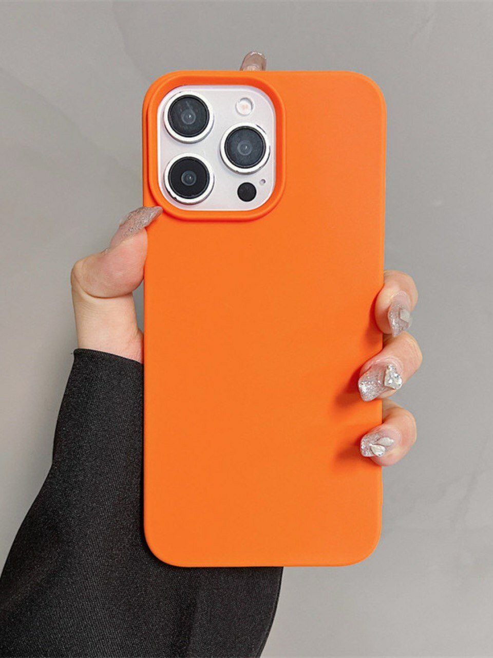 Чехол для iPhone 13 Pro , матово-оранжевый, тонкий, резиновый