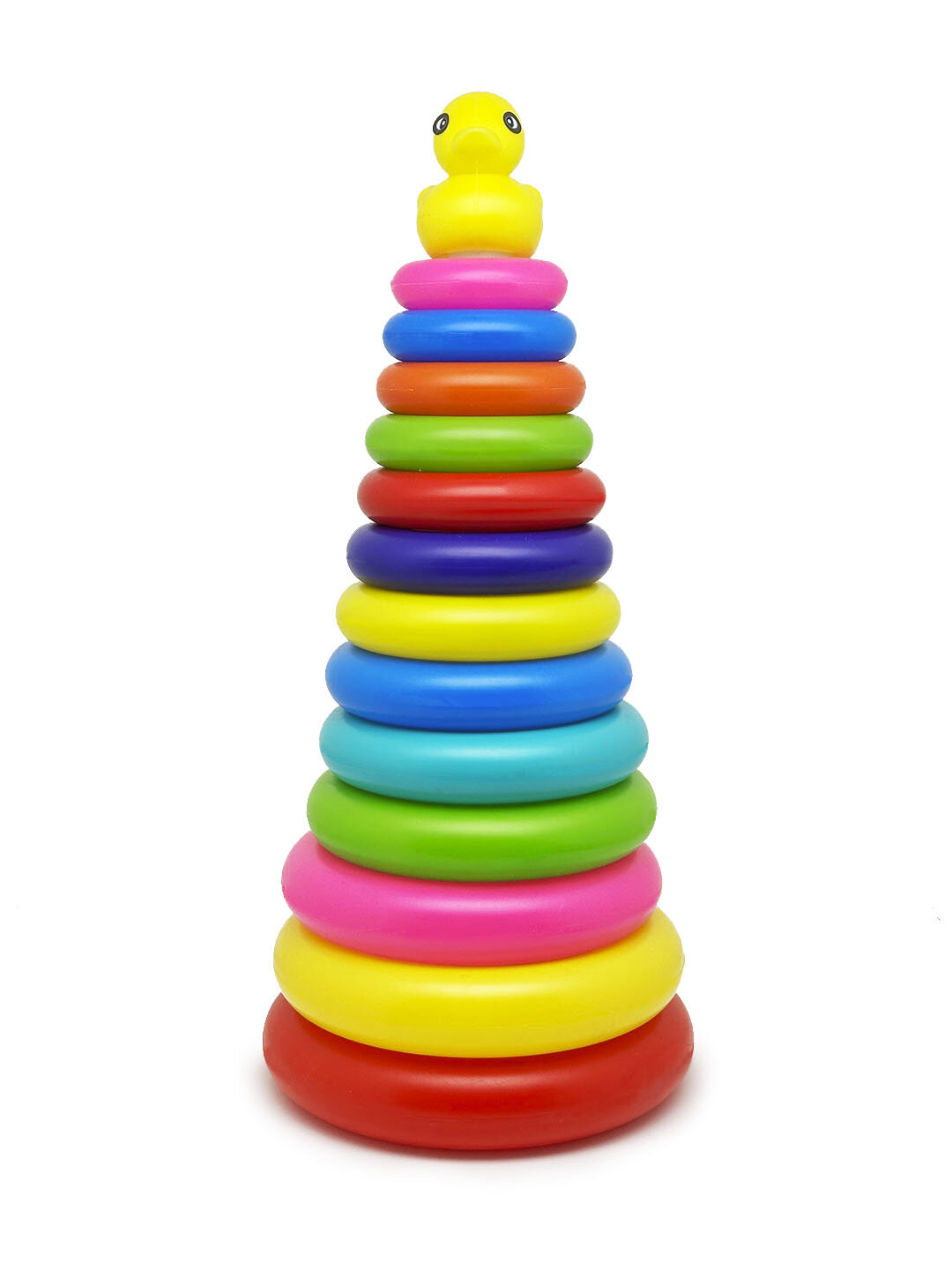 Детская пирамидка игрушка с яркими пластиковыми кольцами — фото 1