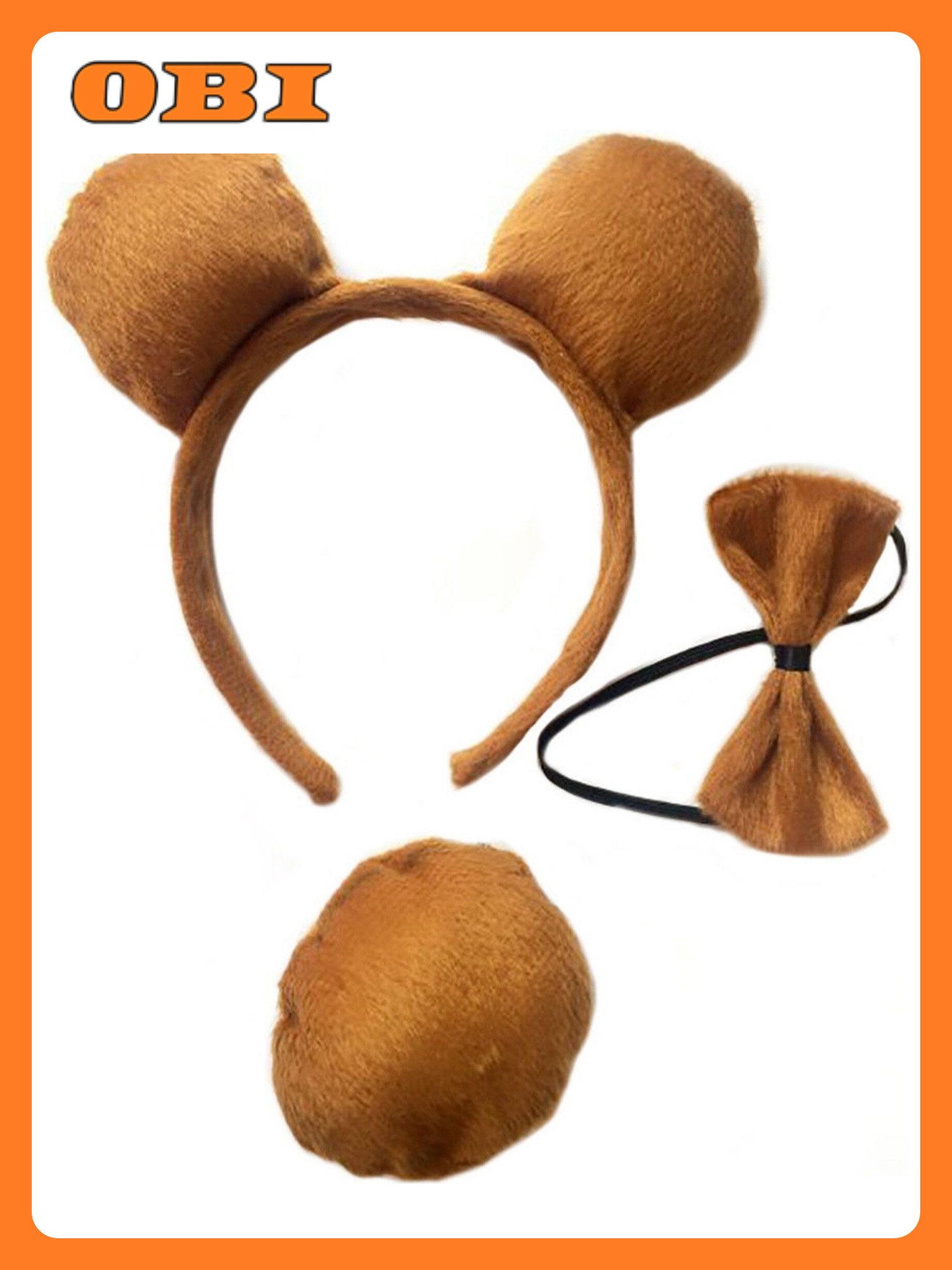 Маскарадный набор Медвежонок (галстук+ободок+хвостик)