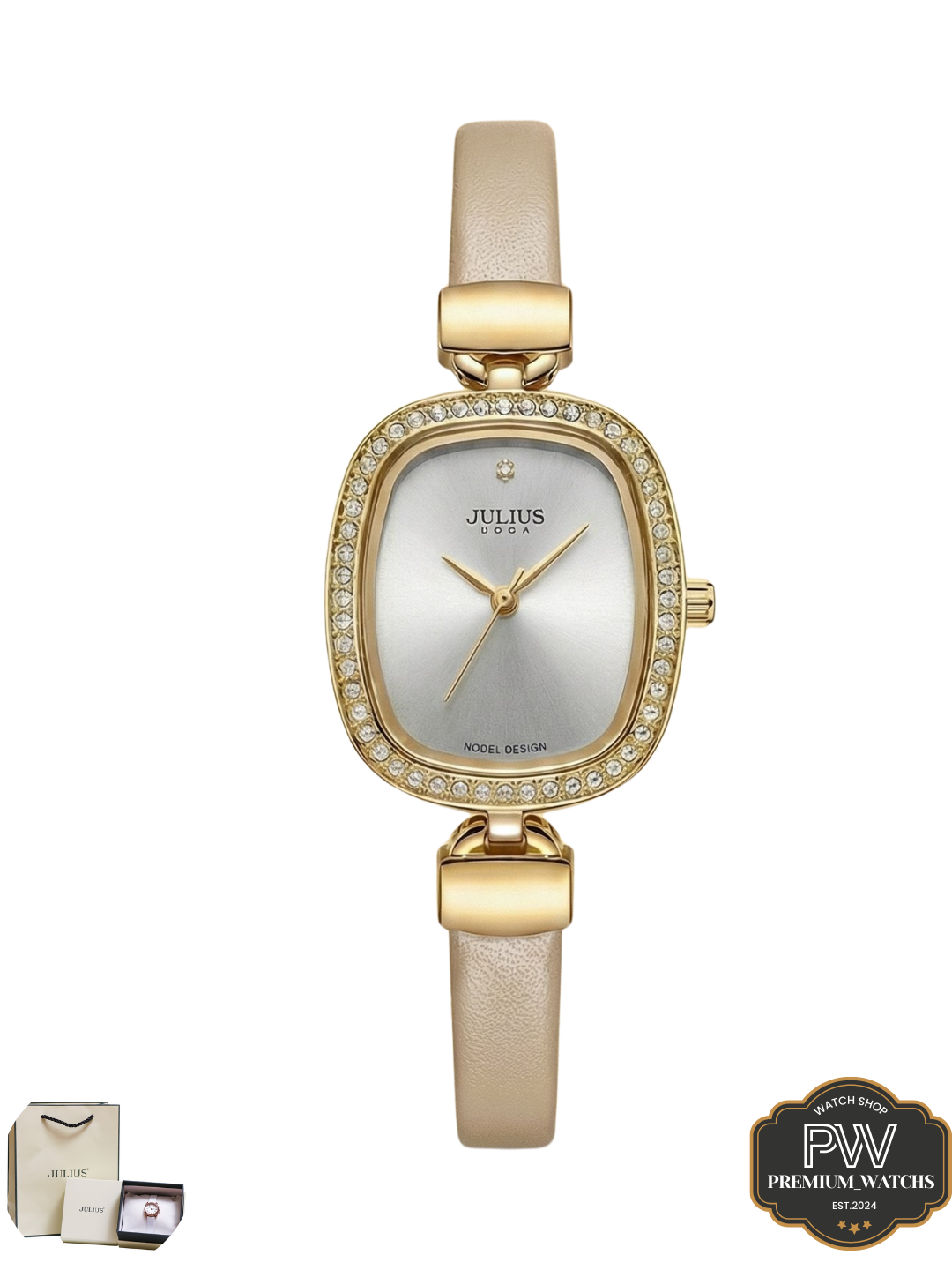 Наручные часы JULIUS Классика, black/blue — фото 1