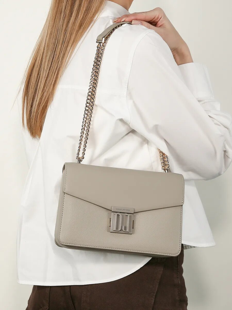Сумка кросс-боди DAVID JONES, светло-серый — фото 1