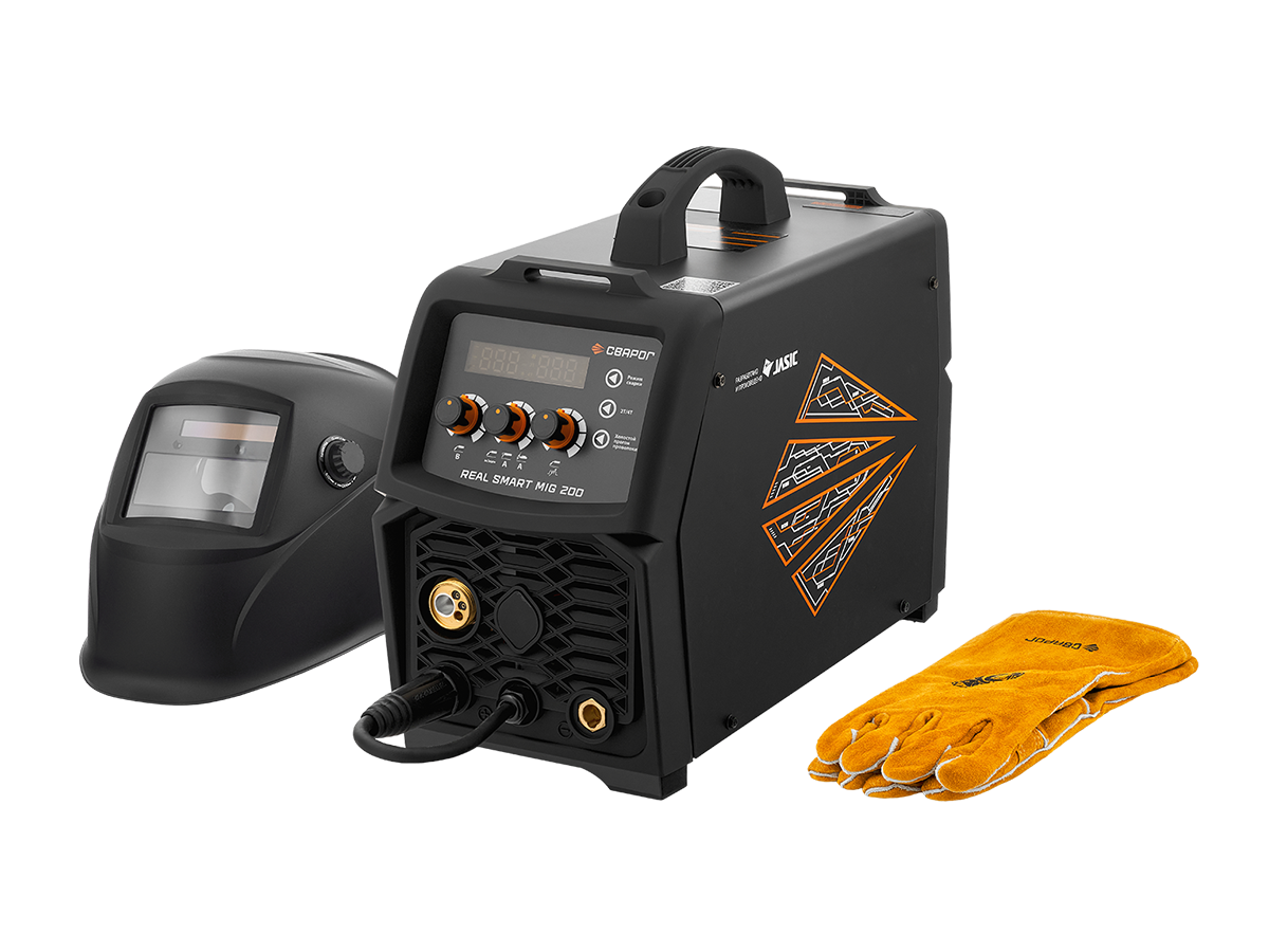 Сварочный аппарат инверторного типа Сварог REAL SMART MIG 200 BLACK (N2A5), TIG, MMA, MIG/MAG