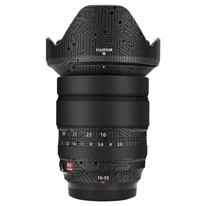 JJC Fuji XF 16-55mm f/2.8 II Защитная пленка в черном цвете с цепью, аксессуар для объектива камеры с металлической