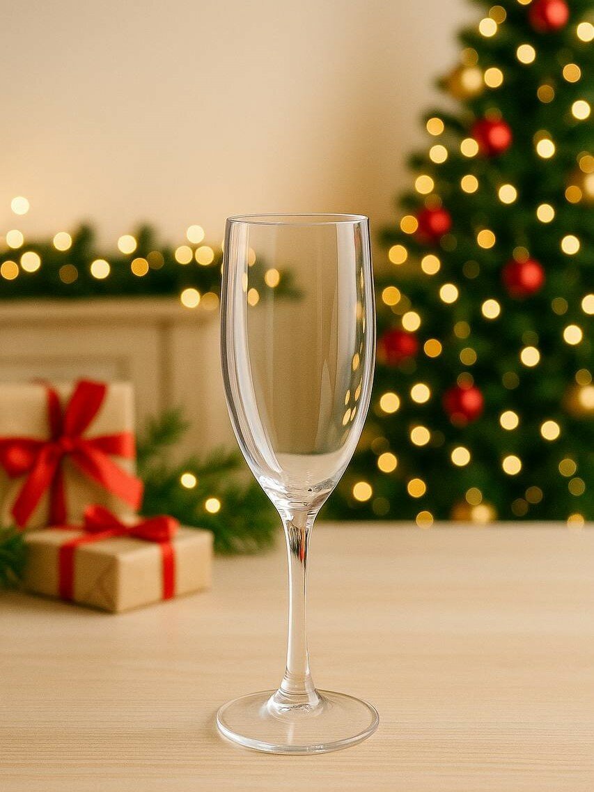 Бокал для шампанского из поликарбоната, небьющийся, прозрачный, 180 мл, многоразовый