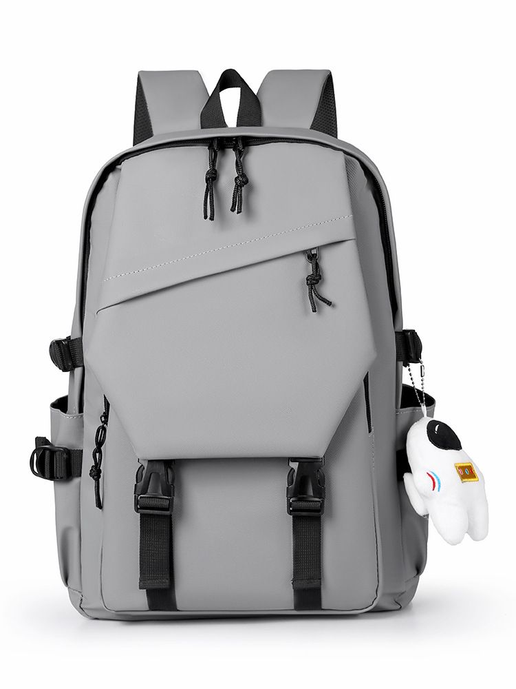 Городской рюкзак, мужской, ортопедический, водонепроницаемый, серый, оксфорд