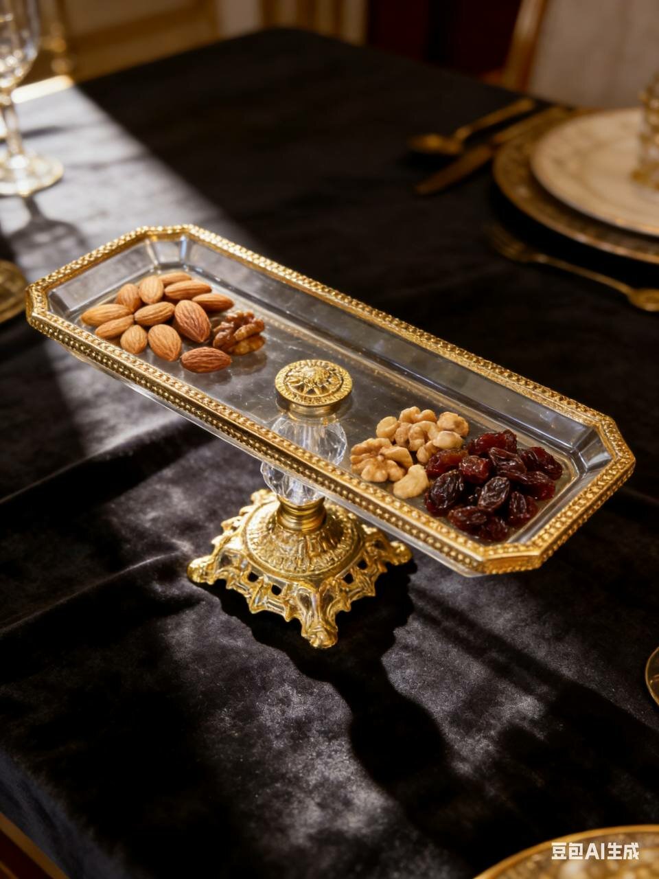 Богемская выпечка для блюда, мясного ассорти, печенья и фруктов, 24x24