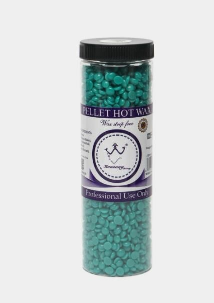 Гранулированный горячий воск Konsung Beauty Pellet Hot Wax для депиляции — профессиональный уход за кожей без раздражения, обезболивающим эффектом 400 g зеленый