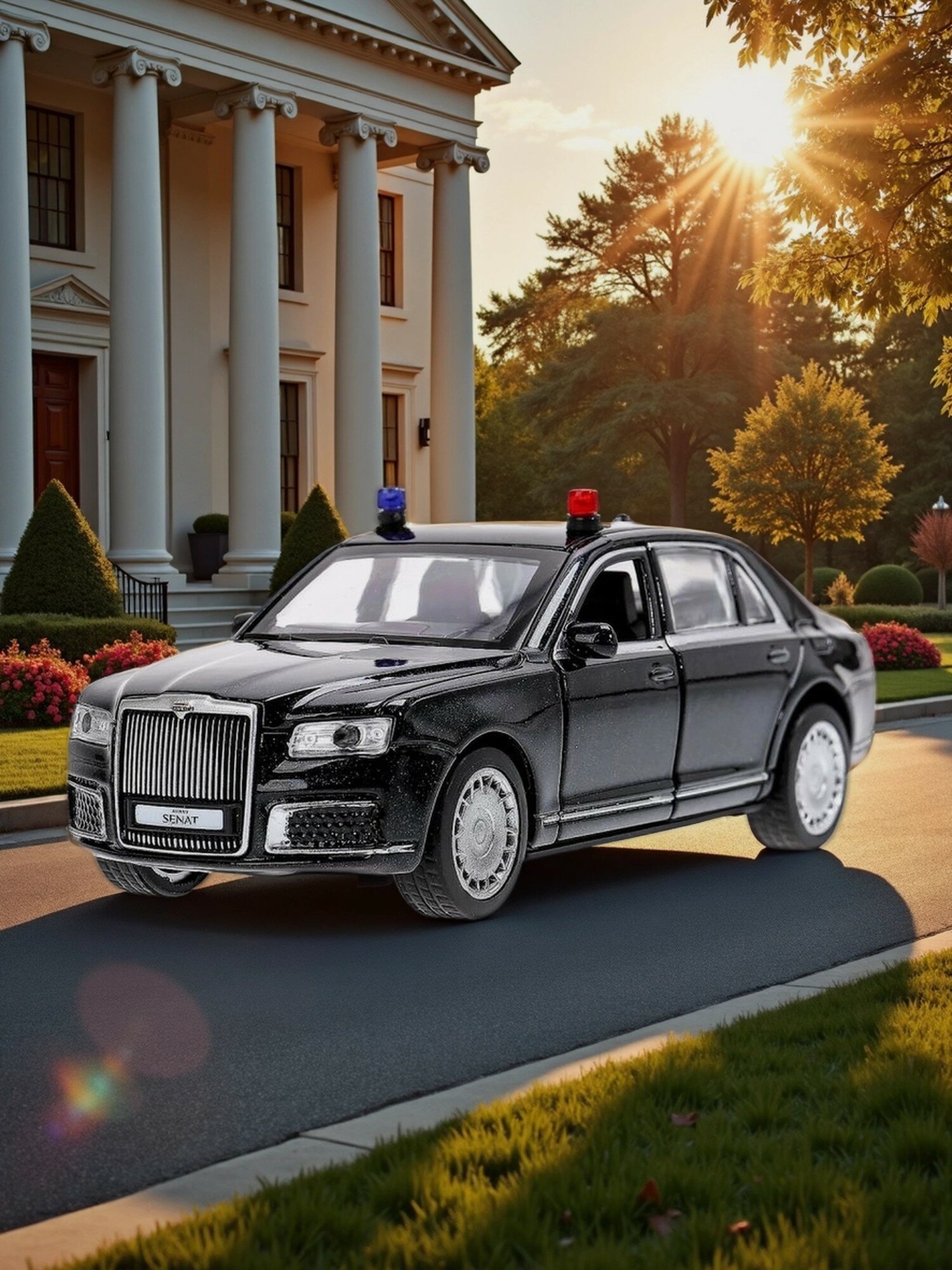 Машинка металлическая инерционная Технопарк аурус сенат 13,5 см, черный