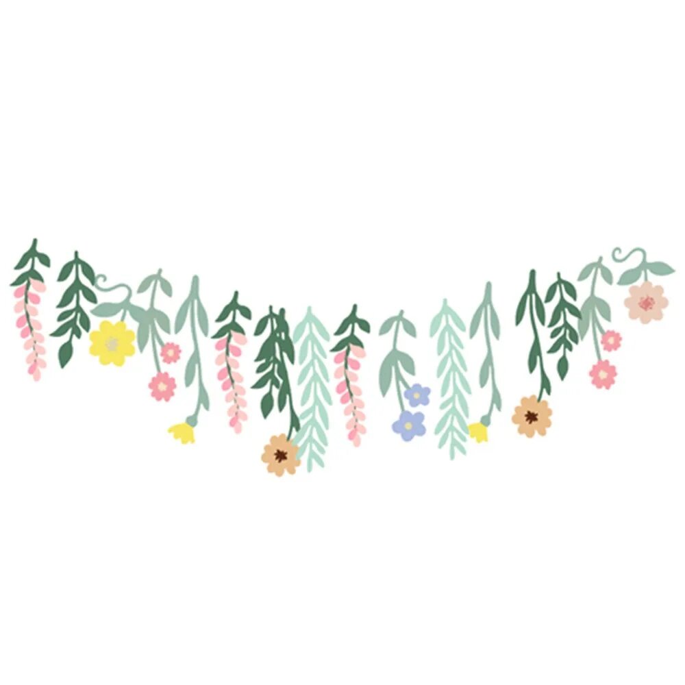 Многоцветный бумажный цветочный баннер