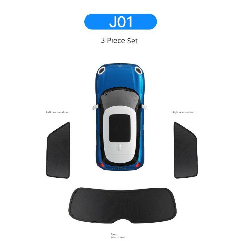 Автомобильная солнцезащитная шторка BMW Mini J01 с защитой от тепла и УФ-излучения, 3-местный комплект