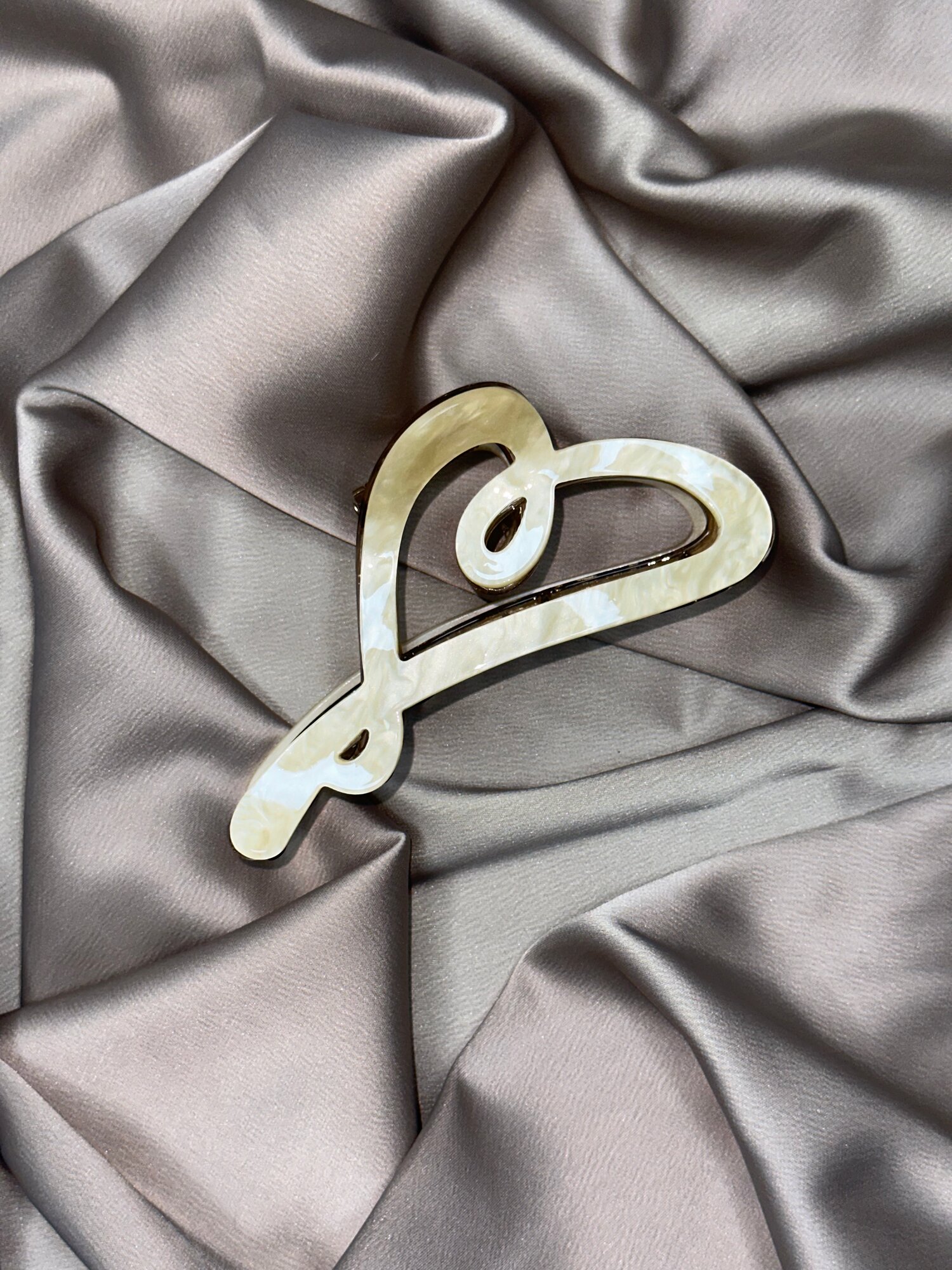 Корейская , модная , стильная заколка для волос , LOVE, мраморное покрытие , цвет мраморный желтый